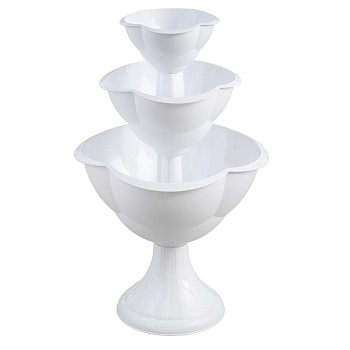 Кашпо 3-х ярусн. Водопад Белый Бриг 