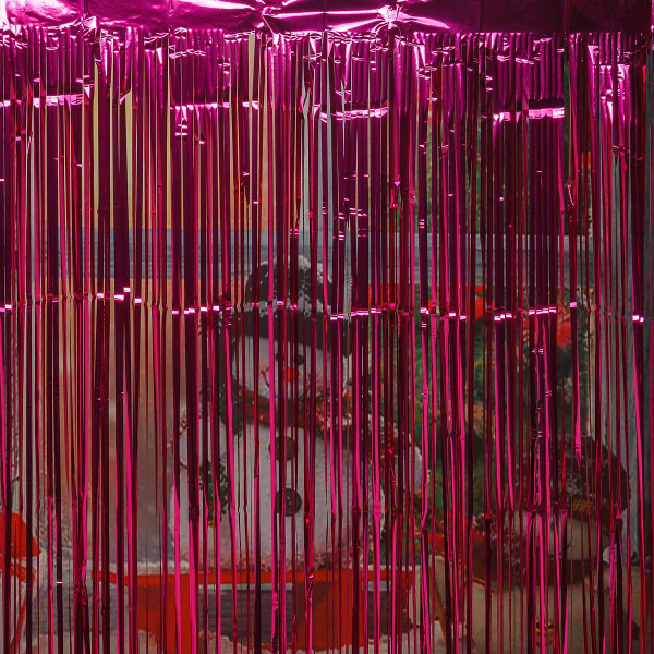 Занавес 9222-20-3 из дождя 1*1,9м Фуксия  (600)