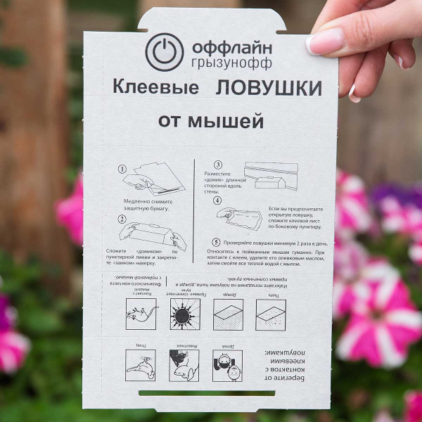 Грызунофф оффлайн клеевая ловушка-домик 2шт (GR15010021/GR10370021) /96