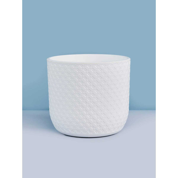 Кашпо"Клевер" 3,2л со вст  Белый Авеню Пласт х6 