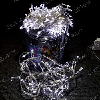 Гирлянда LED L-4-2 180 ламп прозрачный провод белый