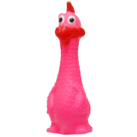 Игрушка д/животных "Кричащая курица" NA2499 цвет: Микс (17см) (360)