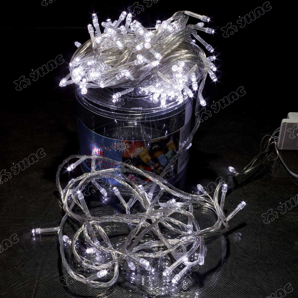 Гирлянда LED L-4-2 180 ламп прозрачный провод белый