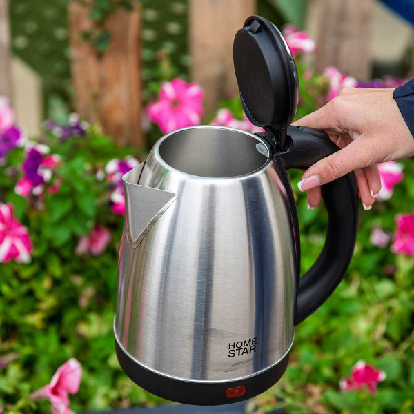 Эл. чайник HOMESTAR HS-1010 1,8л сталь зел./чер.