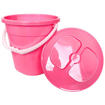 Ведро 7л ЛАЙТ фуксия с крышкой (Д267*259мм) Беларусь 321823