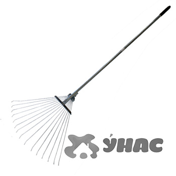 Грабли веерные раздвижные, 15 зубьев, с черенком САДОВИТА