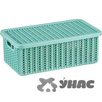 Коробка ВЯЗАНИЕ 3л с крышкой Фисташков М2369 (12)