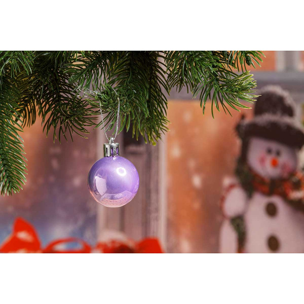 Шар Т520-4 6шт 4см (акриловый) Сиреневый (520)