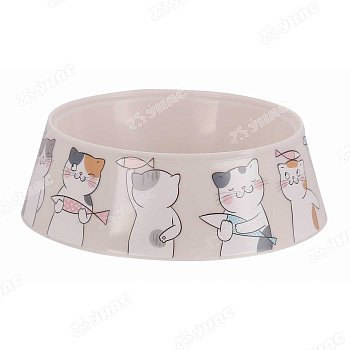 Миска для кошек "Мур-мяу"0,3л.  БШ7853 (30)