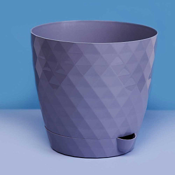 Горшок "Румба" 3 л Серый шёлк Пласт Авеню х24 