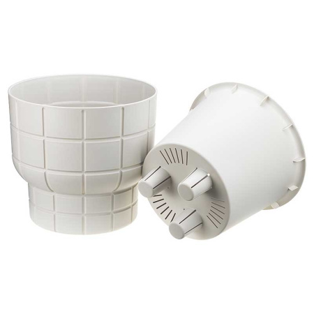 Кашпо КАРЕ D280мм 7,8л со вставкой кремовый М3259 х1 