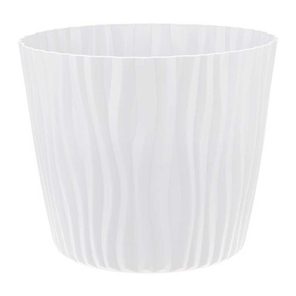 Кашпо ВОЛНА 8л белый М3190 х8 