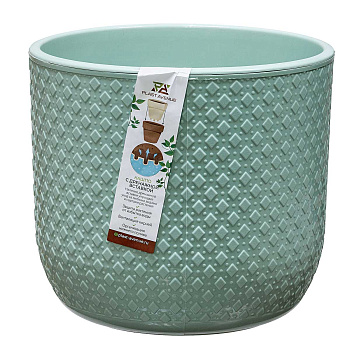 Кашпо "Клевер" 4,5л Нефритовый Авеню Пласт 