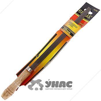 Напильник ЕРМАК 200 мм трехгранный с деревянной ручкой 645-008