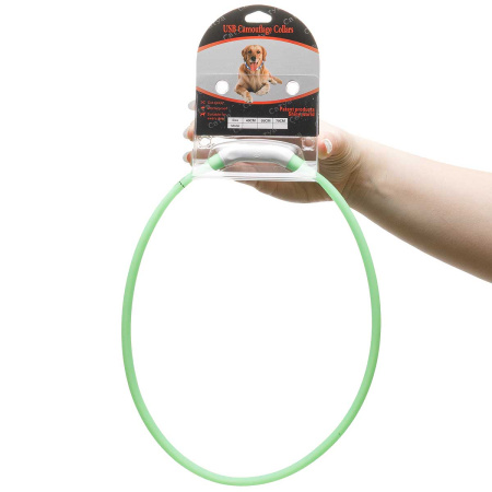 Ошейник 70*1,5см свет-ся 3реж микс USB NA2616 (144