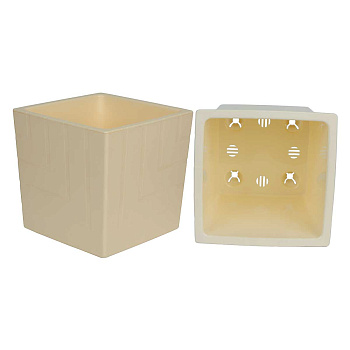 Горшок КВАДРО 13л ВАНИЛЬ с вклад КВ25-31 Ливин х3 