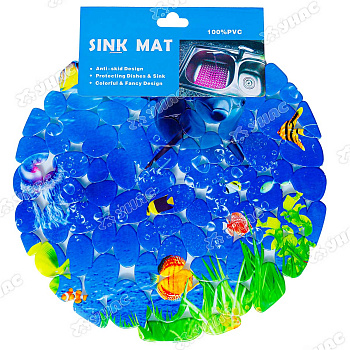 Коврик для раковины 29см силикон фотопеч 1947NA (240)