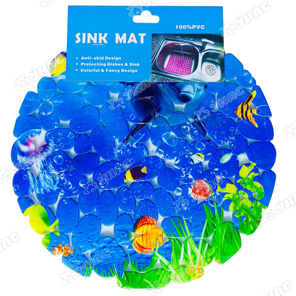 Коврик для раковины 29см силикон фотопеч 1947NA (240)