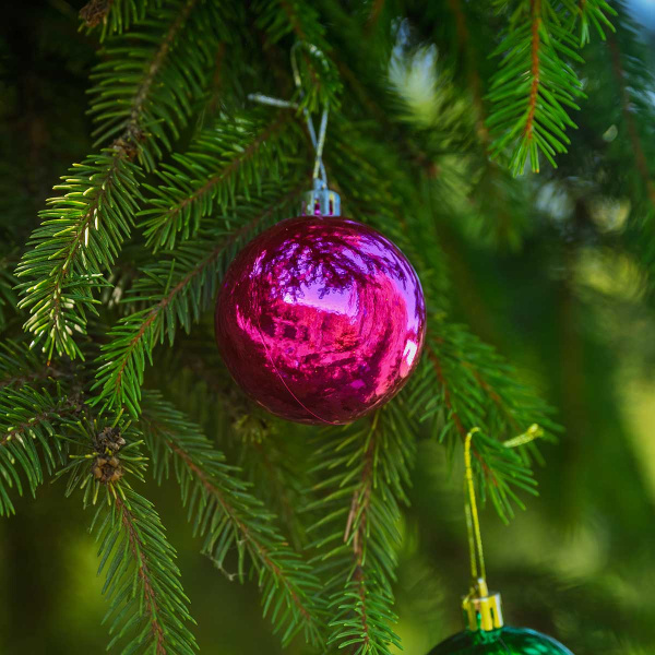 Шар Т173 6шт 6см (глянцевые) микс (120)