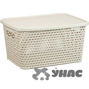 Ящик РОТАНГ 450х300х265 с крыш. белый М2371 (4)