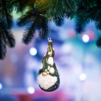 Шар SFOP22073-B 1шт 12см Гном золотой (288)