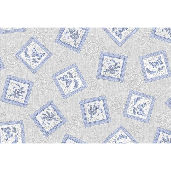 Скатерть Стиль с бейкой 135*110 640/1 Бабочки в рамке Тверь