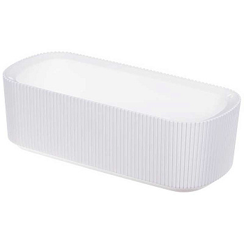 Кашпо СТРИП 290х130 1,7л со вставкой Белый М3251 х9 