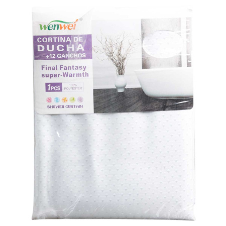 Шторы для ванной 180*180 см белая ткань 816-WS NA 