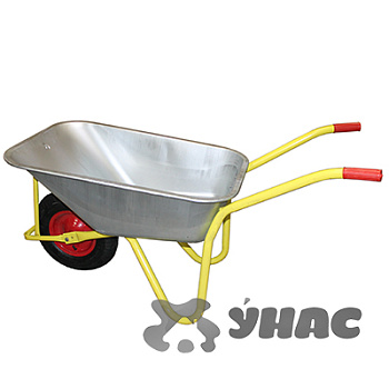 Тачка садовая 80 л 200 кг 1 колесо пн` т-0,6 мм U-ручка WB6404 Н