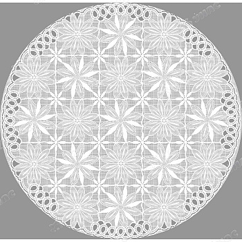 Салфетка 38*38 ажурная лейс круг белая LO-1005U