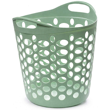 Корзина гибкая с ручками 40л светло-зеленая