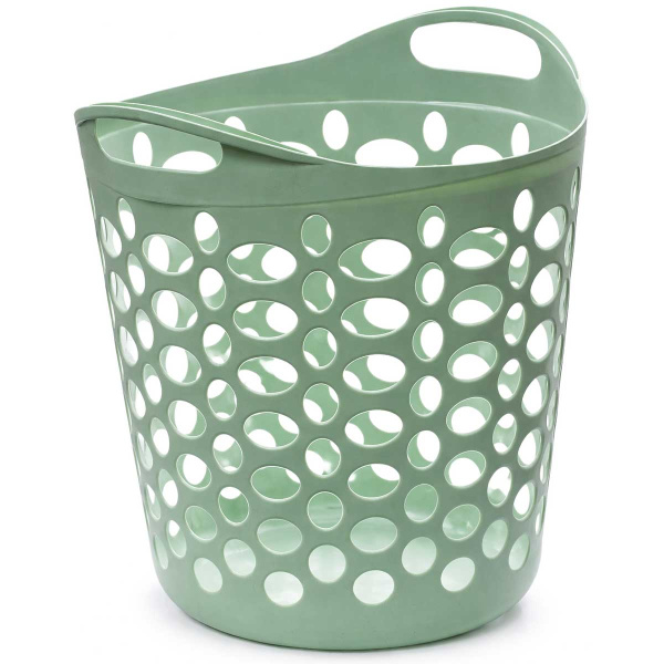 Корзина гибкая с ручками 40л светло-зеленая