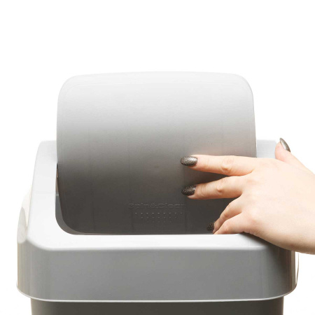 Контейнер для мусора Step 12 л с крышкой-маятником Серый