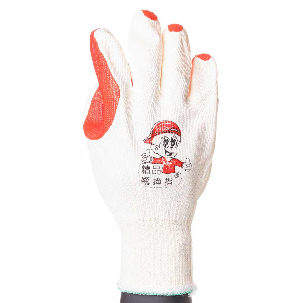 Перчатки "обливные" хб со вспенным латексным покрытием NA2346(12)