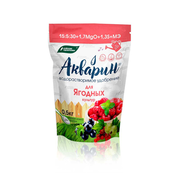 Акварин Для ягодных культ 0,5кг (дой-пак) БХЗ х 12 