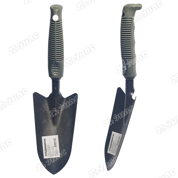 Совок посадочный  (JD6080 B) средний с пластиковой ручкой САДОВИТА