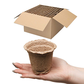 Торфяные горшочки 80*80 круглый с улучшенным дном ГС х5670 