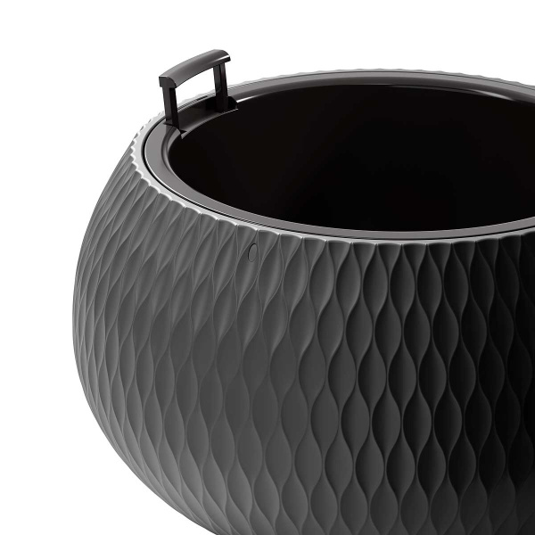 Кашпо "Жемчужина" 7л ГРАФИТ БШ8917 х2 