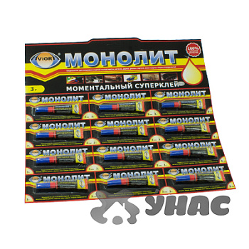 Клей Монолит 3мл  (цена за лист 12шт)  х24 403-001