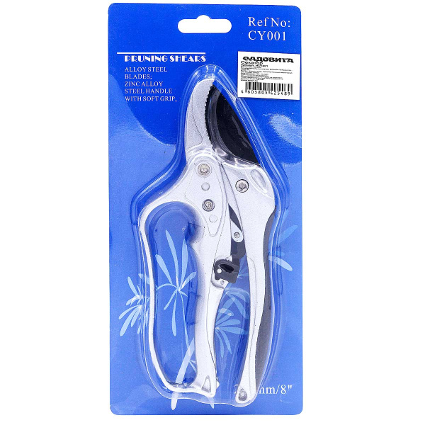 Секатор (HD1201) 20см с храповым механизмом (60)