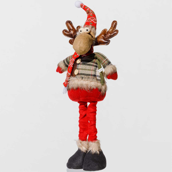 Фигура новогодняя CKK218C интерьерная Лось 47-67см с телескопическими ногами