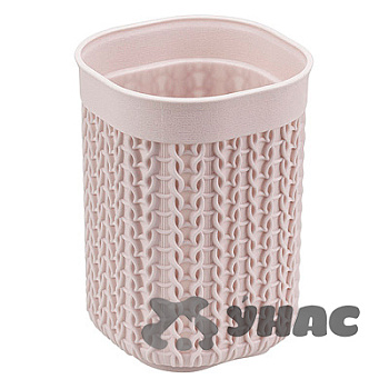 Стакан для щеток Вязание чайная роза М2237 х16 