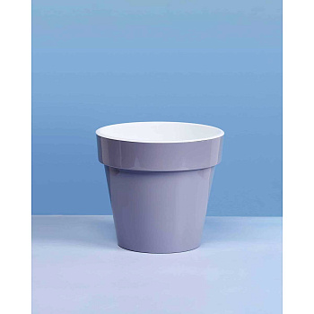 Кашпо"Порто"15л со вставкой Серый шелк х5 