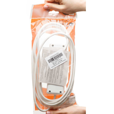 Удлинитель ПРЕМИУМ с КНОПКОЙ 2 гнезда 3 метра ПВС 3*0,75 с заземлением х30