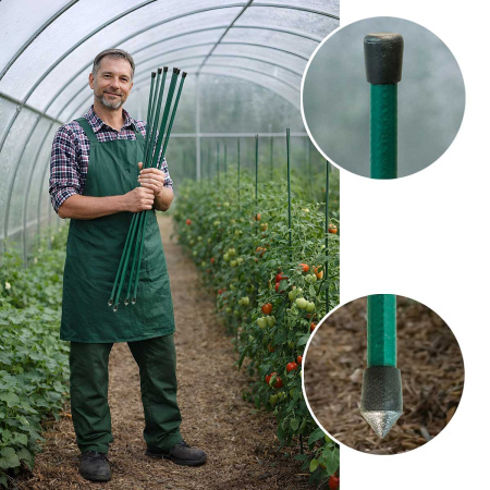 Колышки 1м с наконечником d10мм САДОВИТА (цена за 10шт)