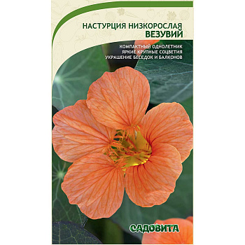 Настурция Везувий низкорослая 1гр Садовита 