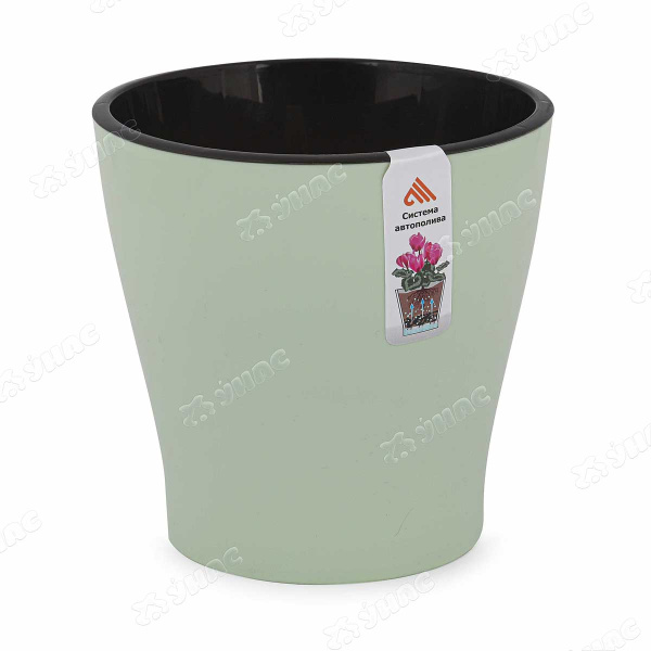 Горшок ЛЕЯ светло-зеленый 2,2л двойной БШ8267 (20) 