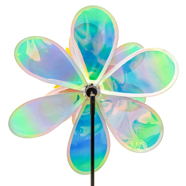 Ветряк D-27-37см двойной перламутровые прозрачные лепестки NA2670