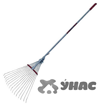 Грабли веерные раздвижные с алюминиевым черенком 012509 ИА х25