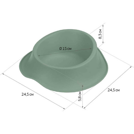 Миска для животных ФЛАФ 0,65 л Капучино М1803 х8